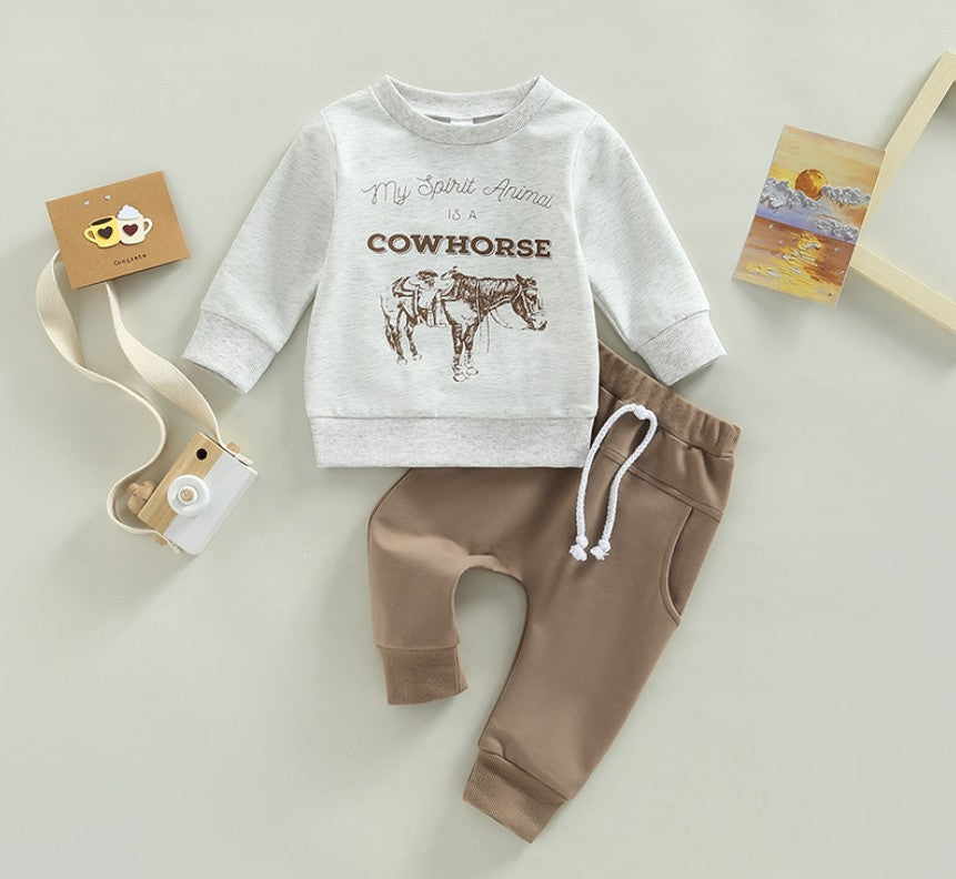 Conjunto de Sweater Estampado y Calzas Casuales