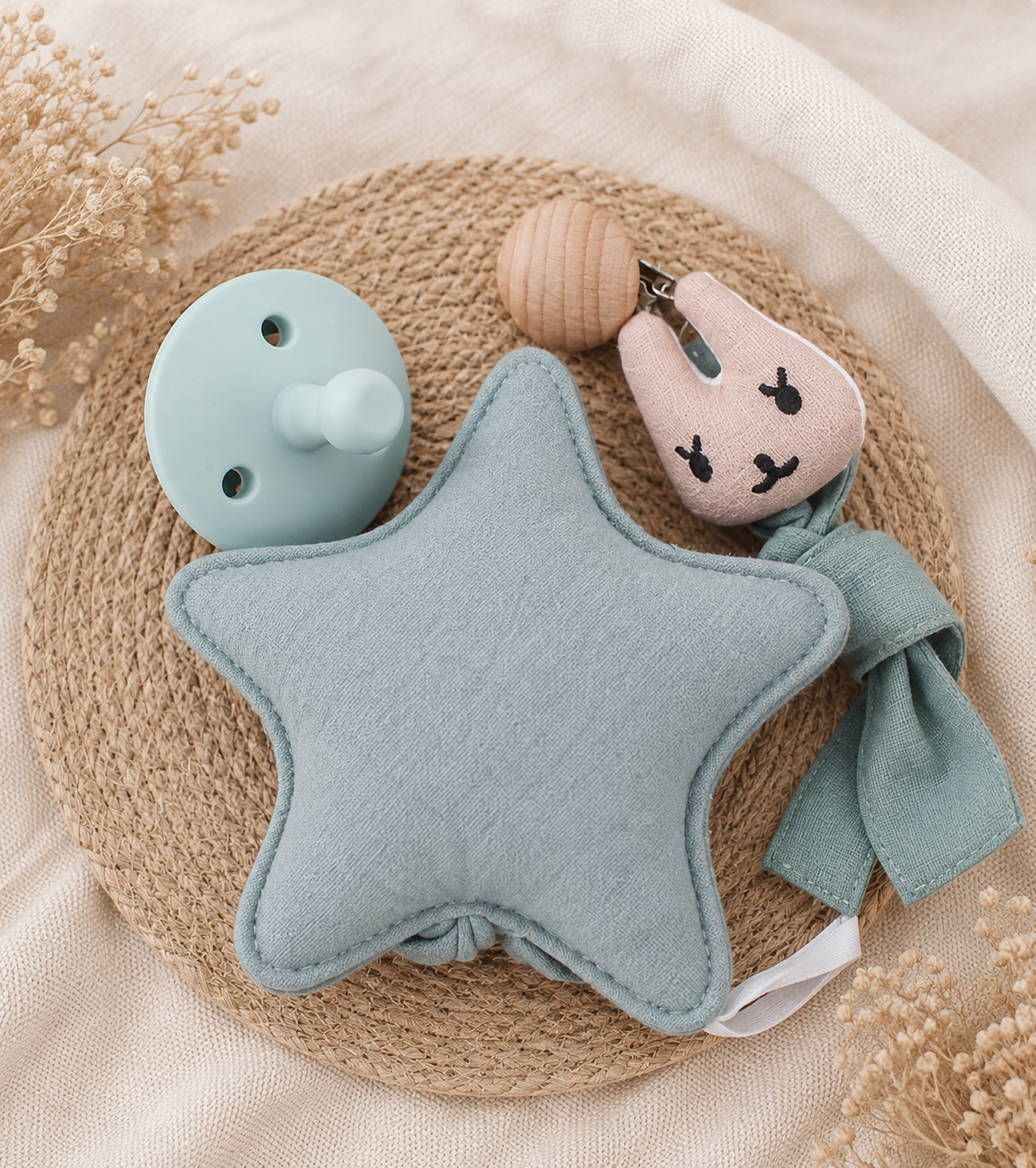 Set de Accesorios Estrella y Juguetes para Recién Nacido