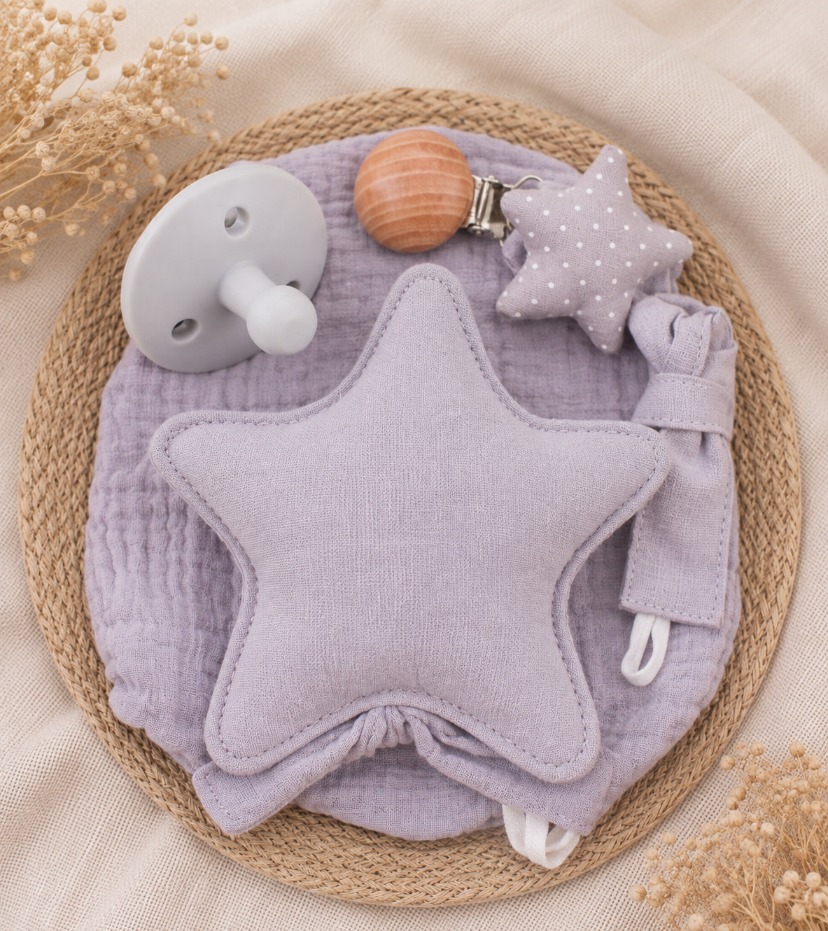 Set de Accesorios Estrella y Juguetes para Recién Nacido