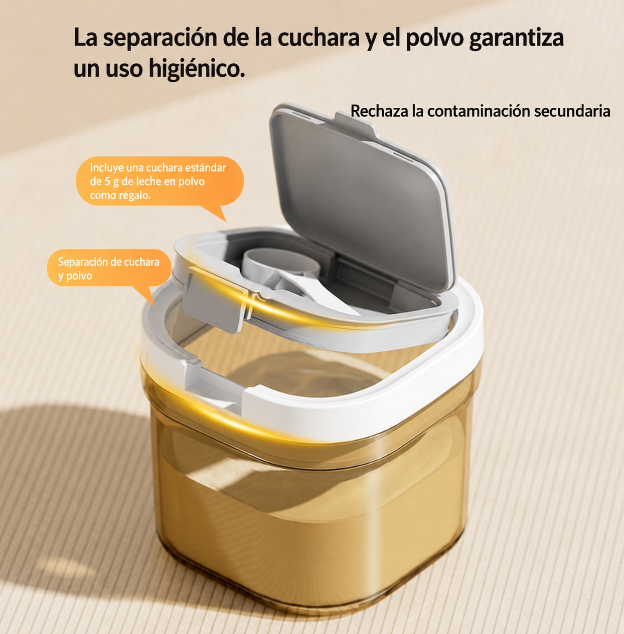Lata Dosificadora de Leche en Polvo Antiluz