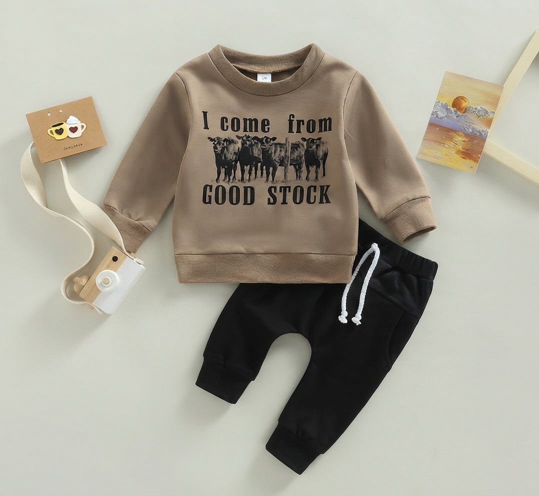 Conjunto de Sweater Estampado y Calzas Casuales