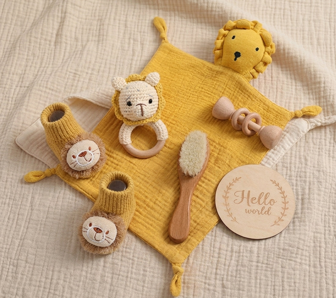 Set de Regalo Infantil con Toalla y Sonajero de Conejito