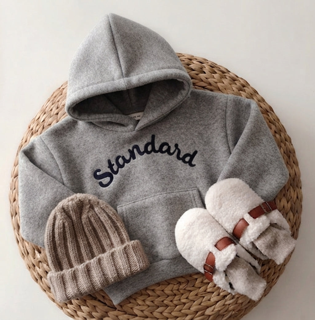 Buzo con Capucha y Estampado de Felpa