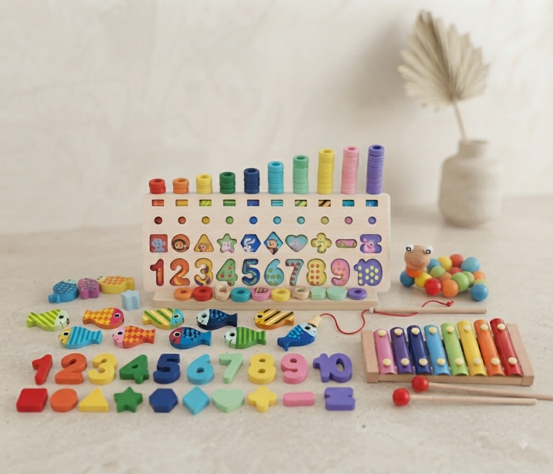 Puzzle Infantil 3D de Letras y Números Educativos