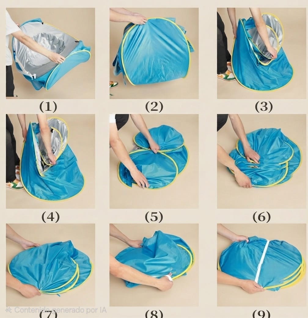 Tienda de Playa Plegable con Protección UV para Bebés